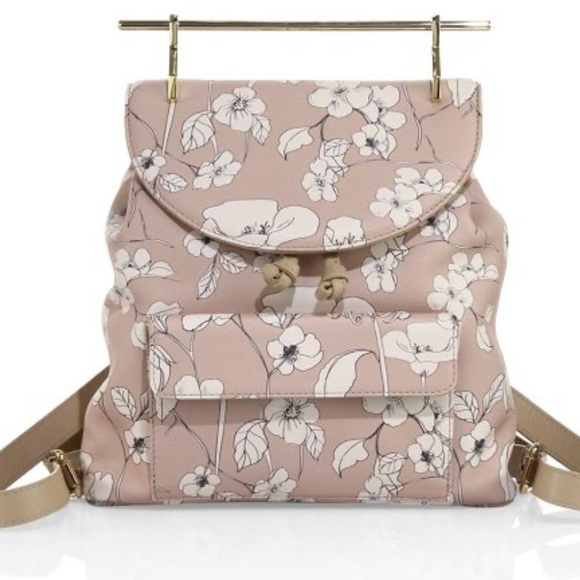 M2malletier Flower Print Mini Leather Backpack